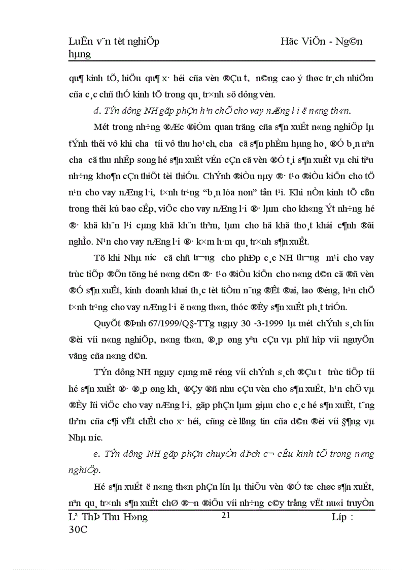 image for page Biện pháp mở rộng và nâng cao hiệu quả cho vay hộ sản xuất ở NHNo PTNT Huyện Mộc Châu