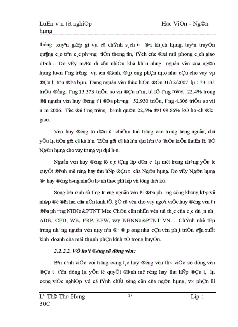 image for page Biện pháp mở rộng và nâng cao hiệu quả cho vay hộ sản xuất ở NHNo PTNT Huyện Mộc Châu