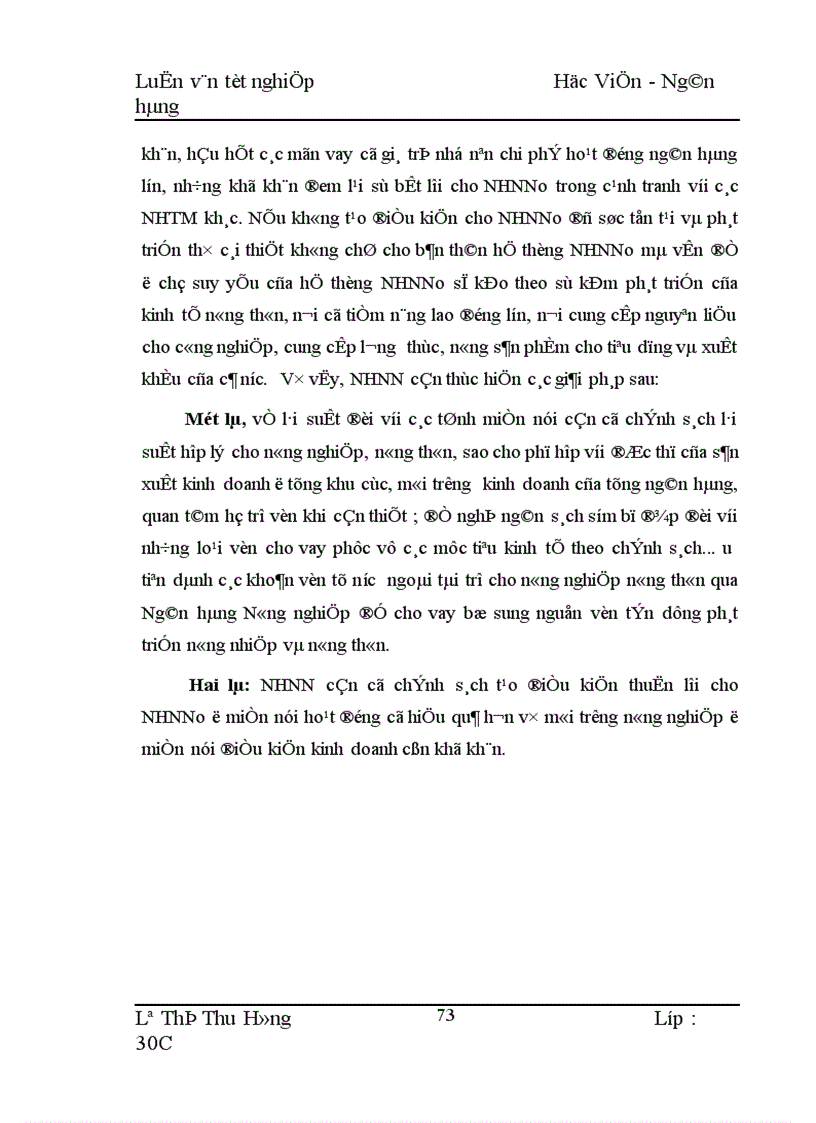 image for page Biện pháp mở rộng và nâng cao hiệu quả cho vay hộ sản xuất ở NHNo PTNT Huyện Mộc Châu