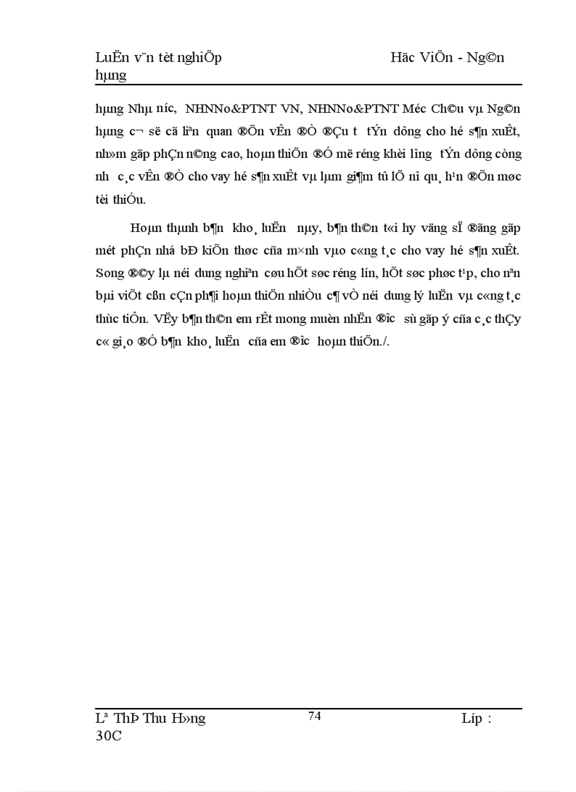 image for page Biện pháp mở rộng và nâng cao hiệu quả cho vay hộ sản xuất ở NHNo PTNT Huyện Mộc Châu