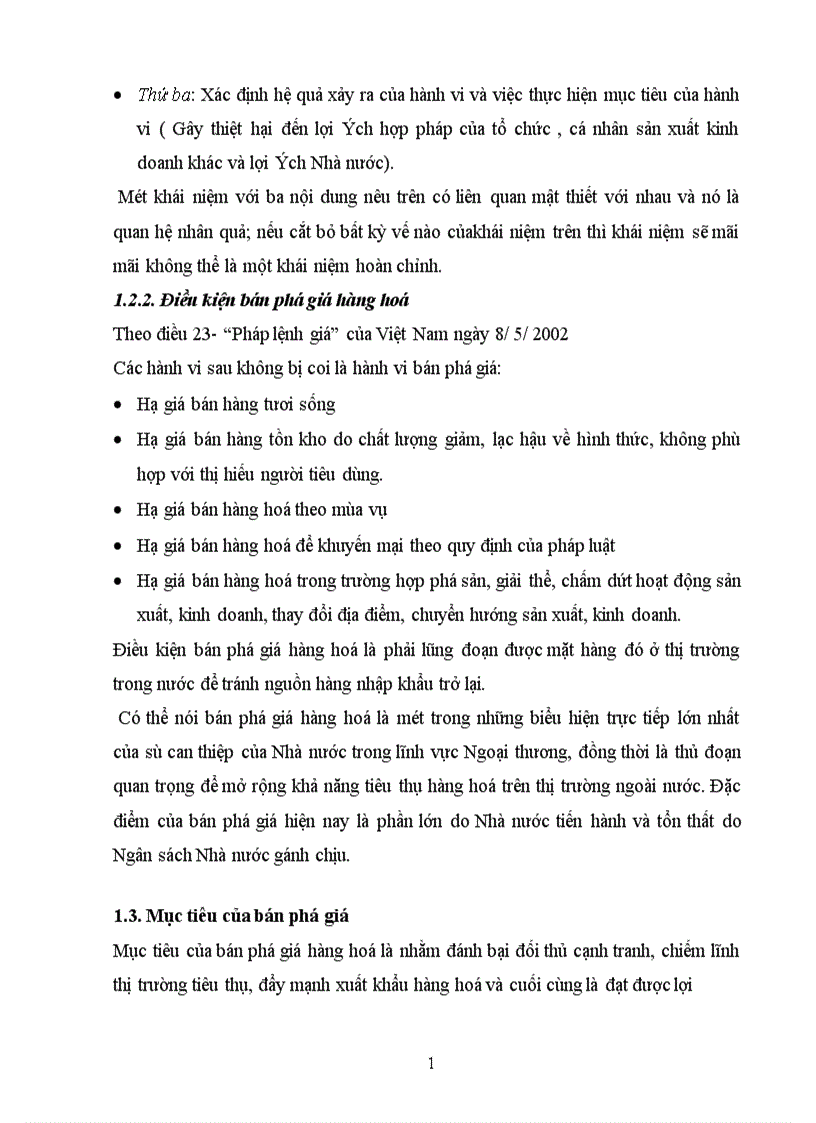 image for page Thực trạng bán phá giá hàng hoá ở Việt Nam