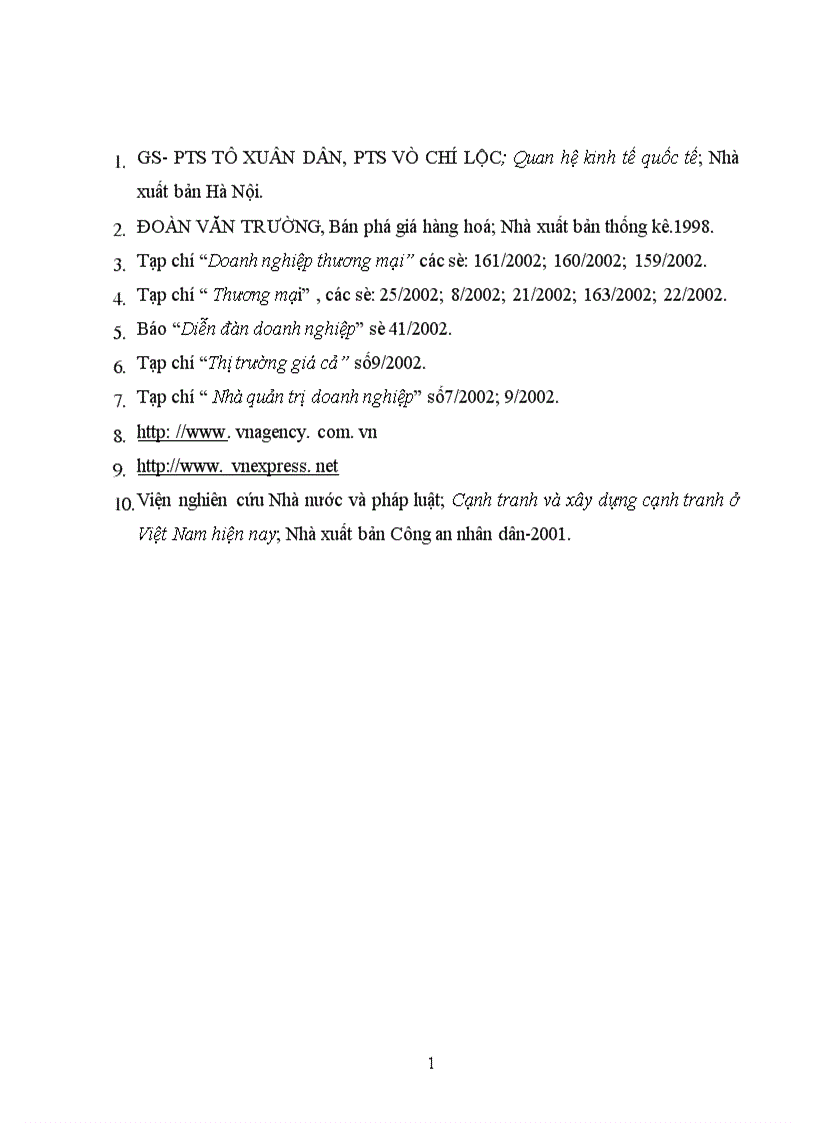 image for page Thực trạng bán phá giá hàng hoá ở Việt Nam