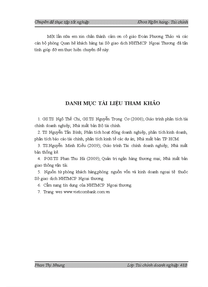 image for page Nâng cao chất lượng phân tích tài chính doanh nghiệp trong hoạt động cho vay tại Sở giao dịch ngân hàng thương mại cổ phần Ngoại thương 1