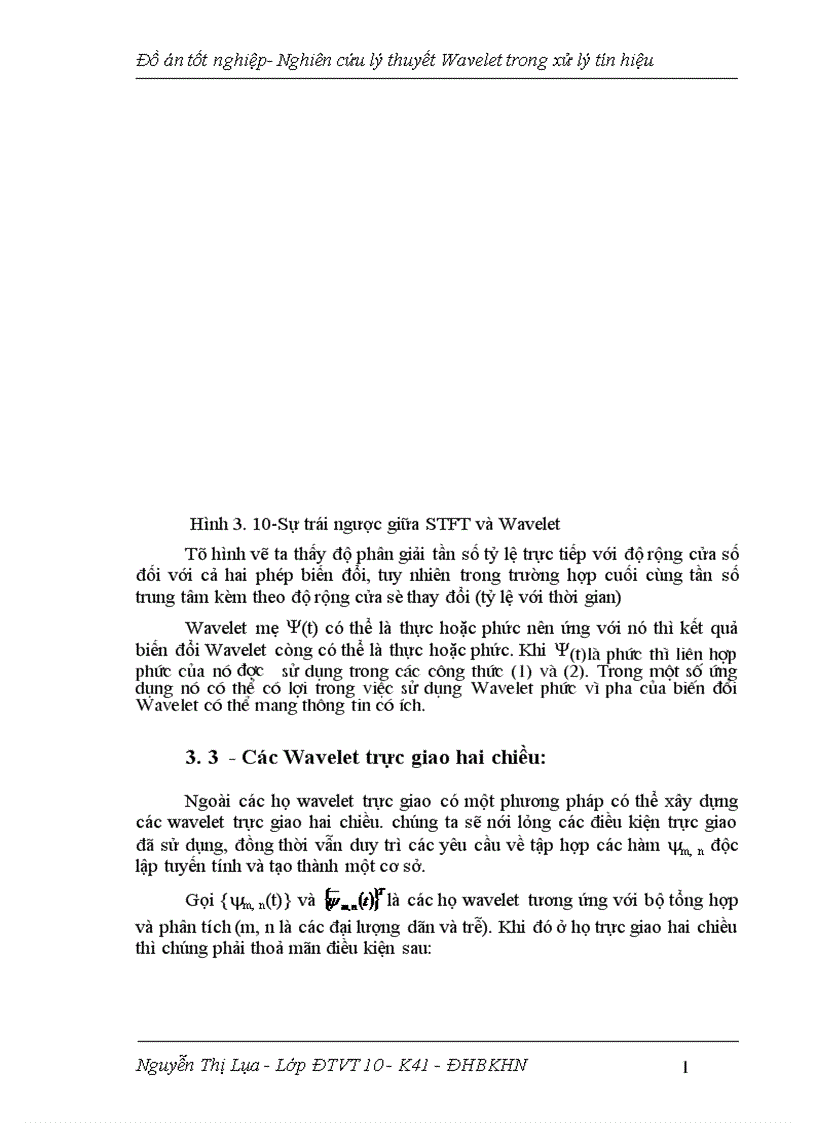 image for page Nghiên cứu lý thuyết wavelet trong xử lý tín hiệu 1