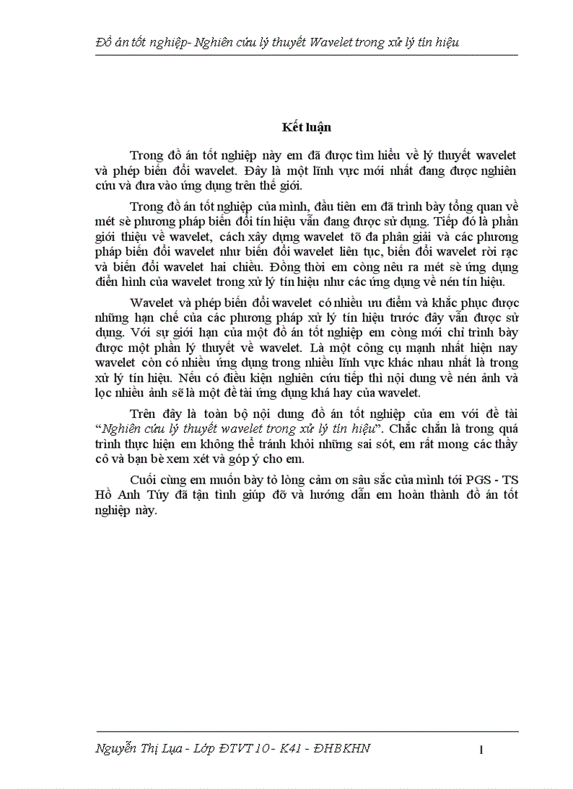image for page Nghiên cứu lý thuyết wavelet trong xử lý tín hiệu 1