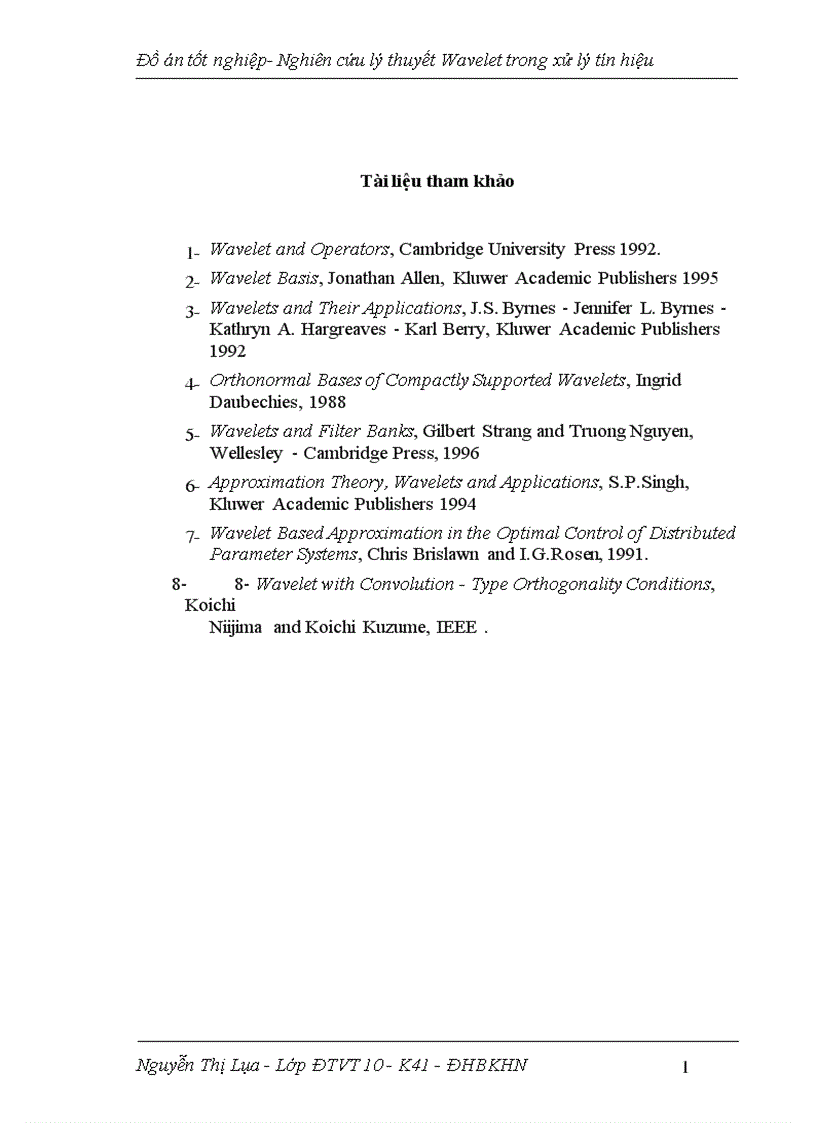 image for page Nghiên cứu lý thuyết wavelet trong xử lý tín hiệu 1
