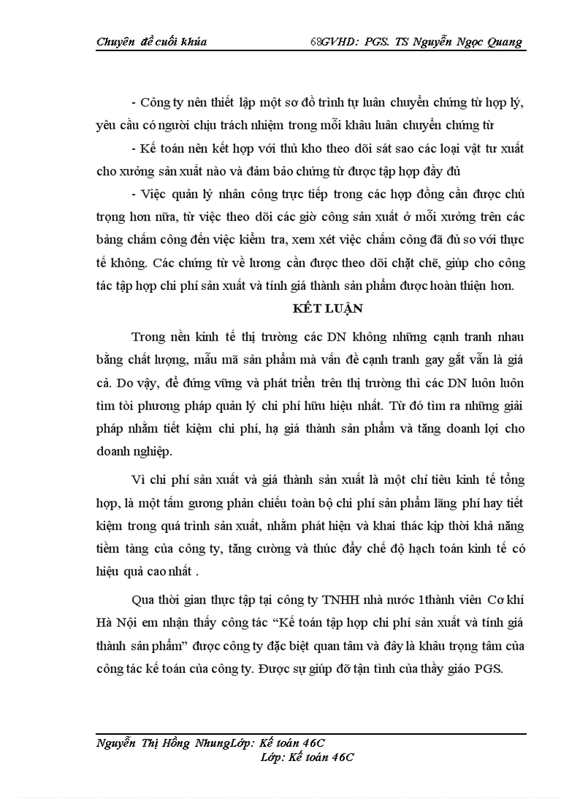 image for page Hoàn thiện kế toán chi phí sản xuất và tính giá thành sản phẩm tại Công ty TNHH Nhà nước một thành viên Cơ khí Hà Nội 1