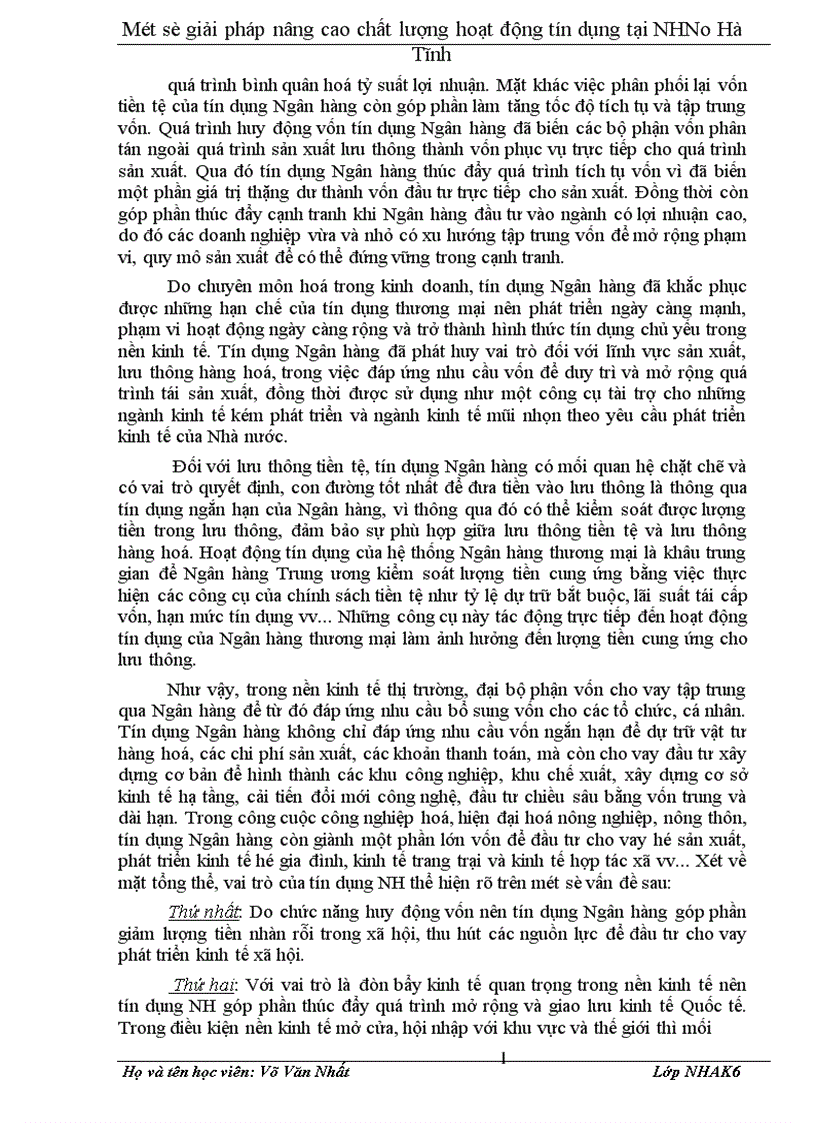 image for page Một số giải pháp nâng cao chất lượng hoạt động tín dụng tại Ngân hàng nông nghiệp và phát triển nông thôn Hà Tĩnh hiện nay 1