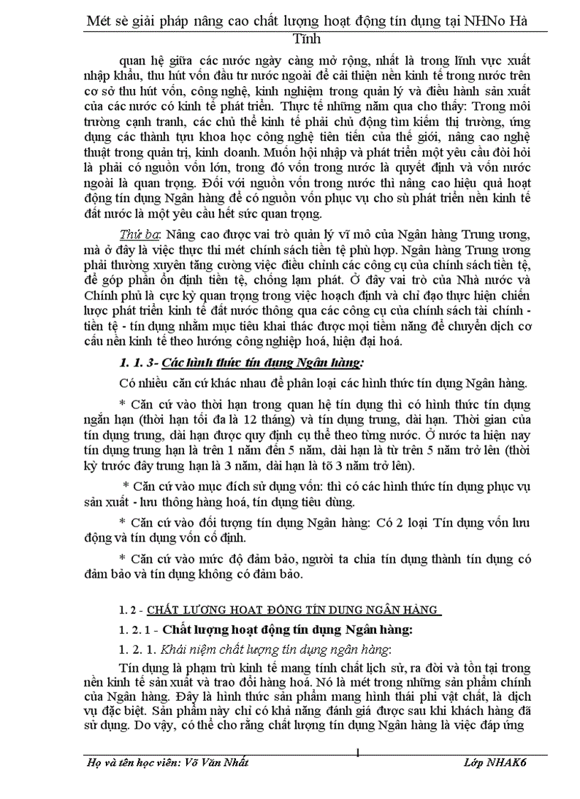 image for page Một số giải pháp nâng cao chất lượng hoạt động tín dụng tại Ngân hàng nông nghiệp và phát triển nông thôn Hà Tĩnh hiện nay 1
