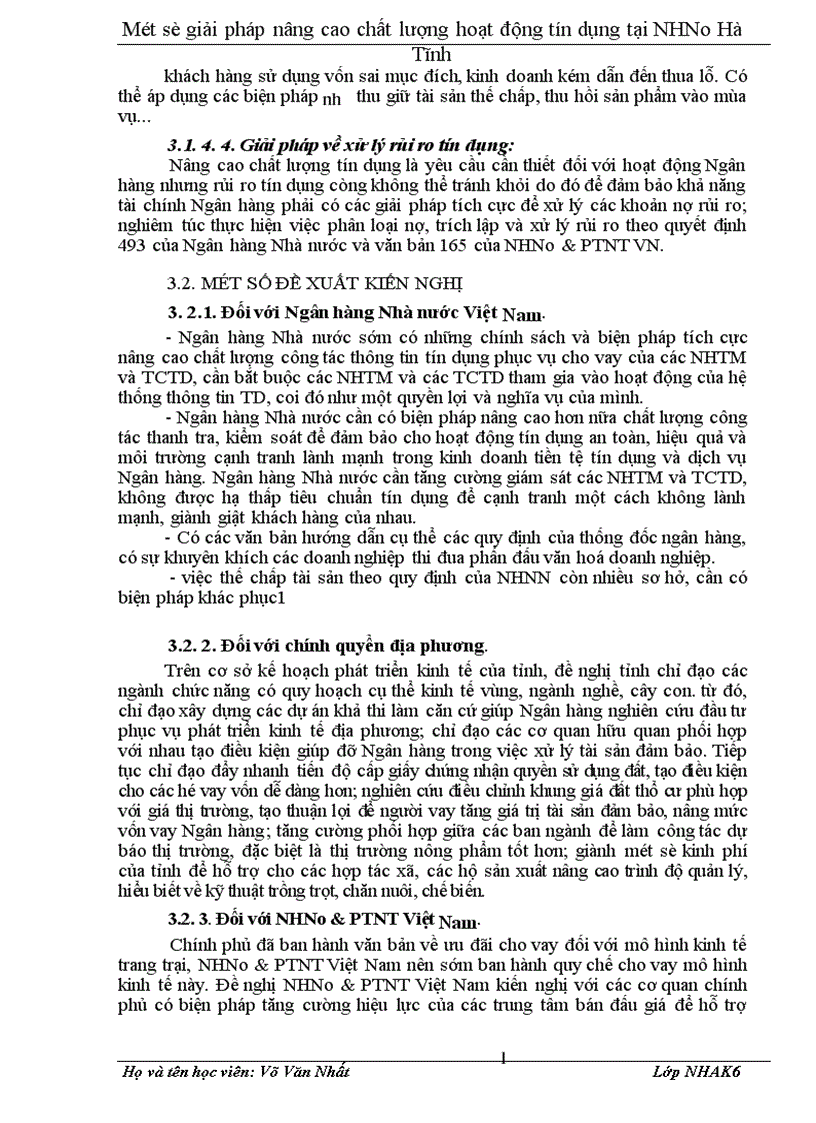 image for page Một số giải pháp nâng cao chất lượng hoạt động tín dụng tại Ngân hàng nông nghiệp và phát triển nông thôn Hà Tĩnh hiện nay 1