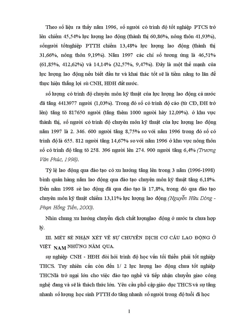 image for page Chuyển dịch cơ cấu lao động trong quá trình chuyển dịch cơ cấu kinh tế theo hướng công nghiệp hoá hiện đại hoá thực trạng và giải pháp