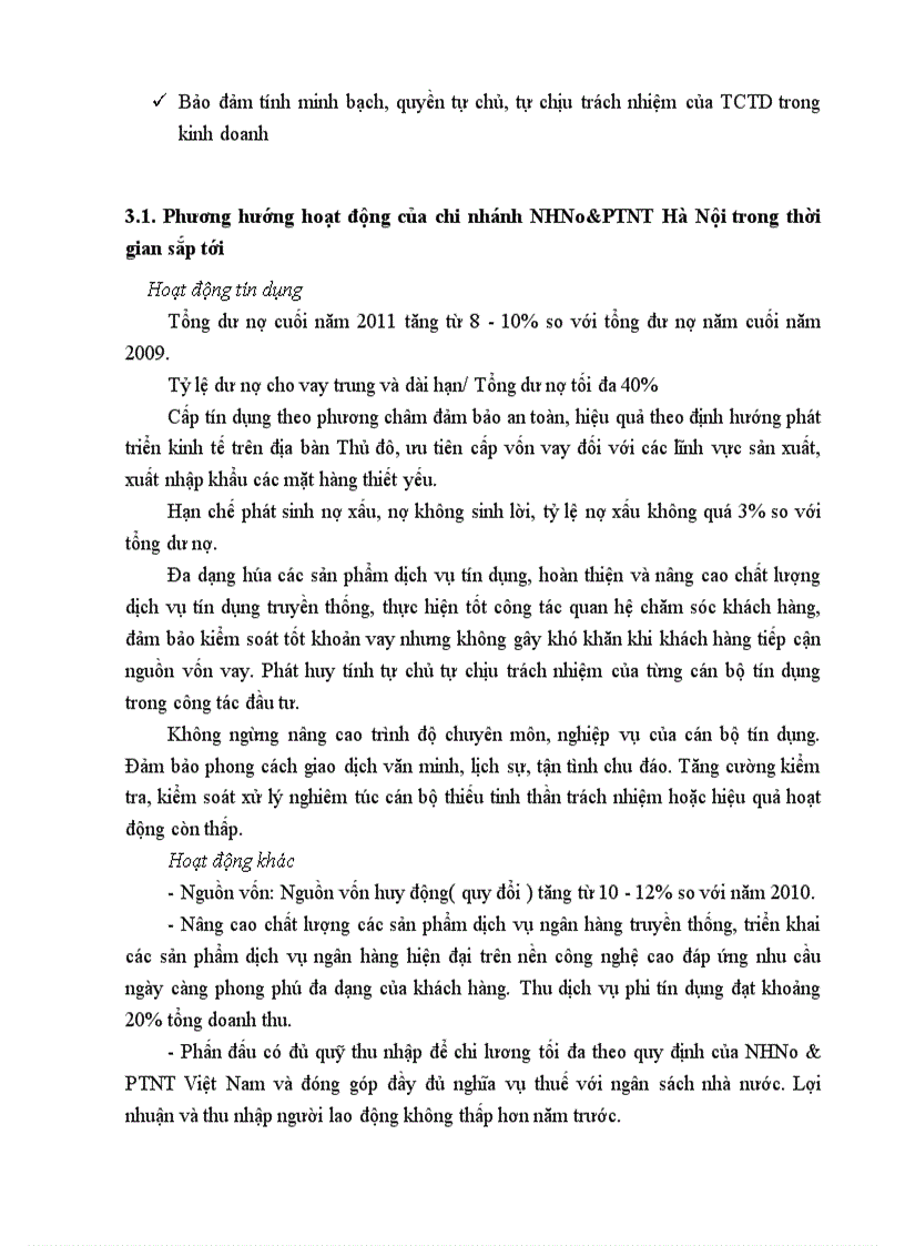 image for page Thực trạng và giải pháp nâng cao chất lượng tín dụng tại chi nhánh NHNo PTNT Hà Nội 1