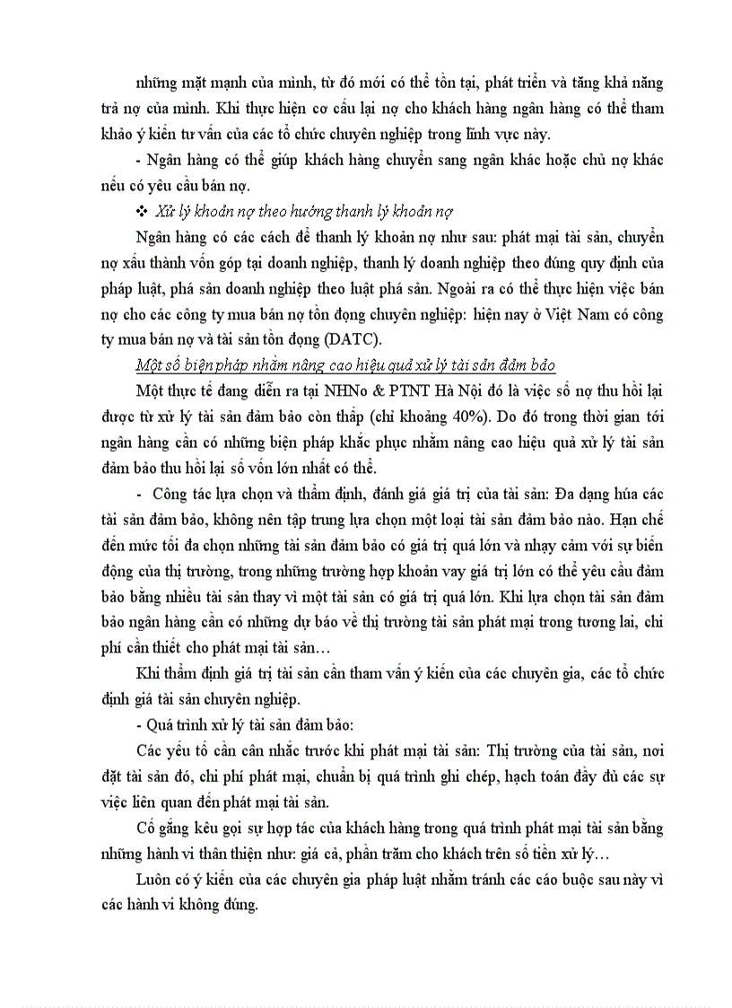 image for page Thực trạng và giải pháp nâng cao chất lượng tín dụng tại chi nhánh NHNo PTNT Hà Nội 1