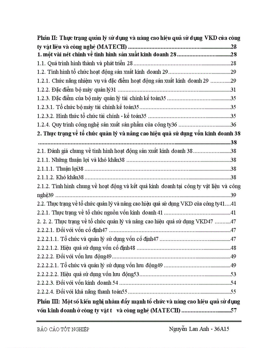 image for page Vốn kinh doanh và những biện pháp nâng cao hiệu quả sử dụng vốn kinh doanh ở Công ty vật liệu và công nghệ 1