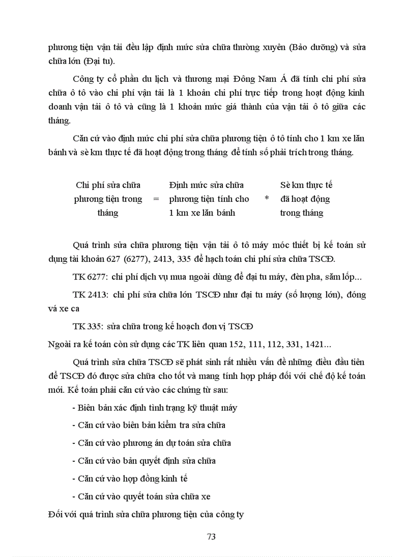 image for page Tổ chức hạch toán tài sản cố định với những vấn đề về quản lý và nâng cao hiệu quả sử dụng tài sản cố định tại Công ty cổ phần Du Lịch và Thương Mại Đông Nam á 1