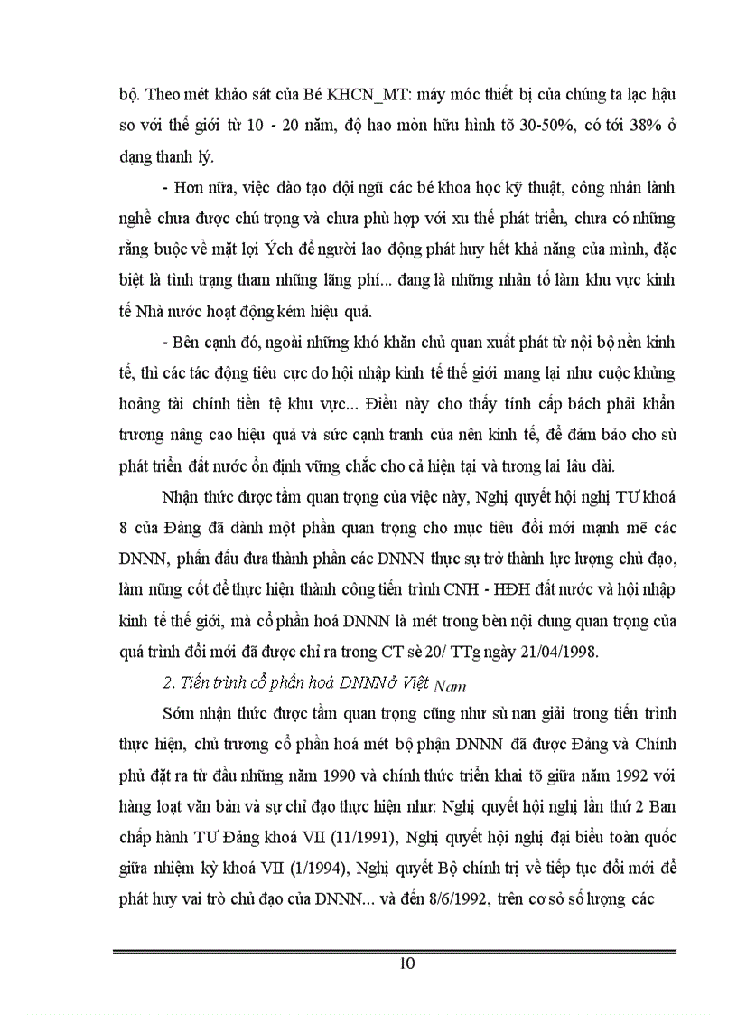 image for page Cổ phần hoá DNNN quá trình 10 năm phát triển và vai trò của nó trong sự phát triển kinh tế