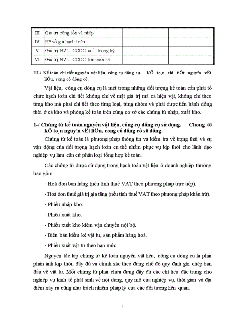 image for page Kế toán Vật liệu và Công cụ dụng cụ ở Công ty Thiết bị đo điện 1