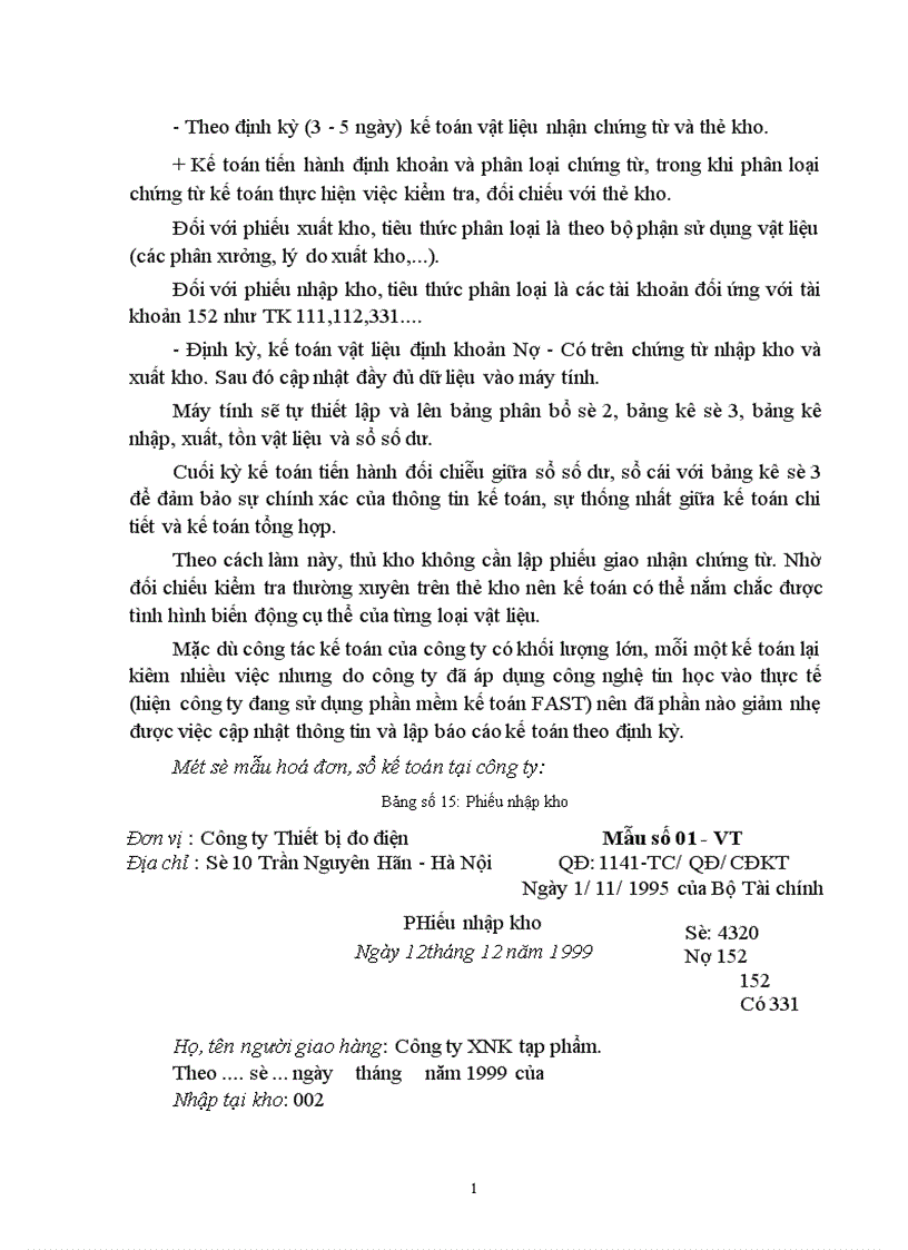 image for page Kế toán Vật liệu và Công cụ dụng cụ ở Công ty Thiết bị đo điện 1