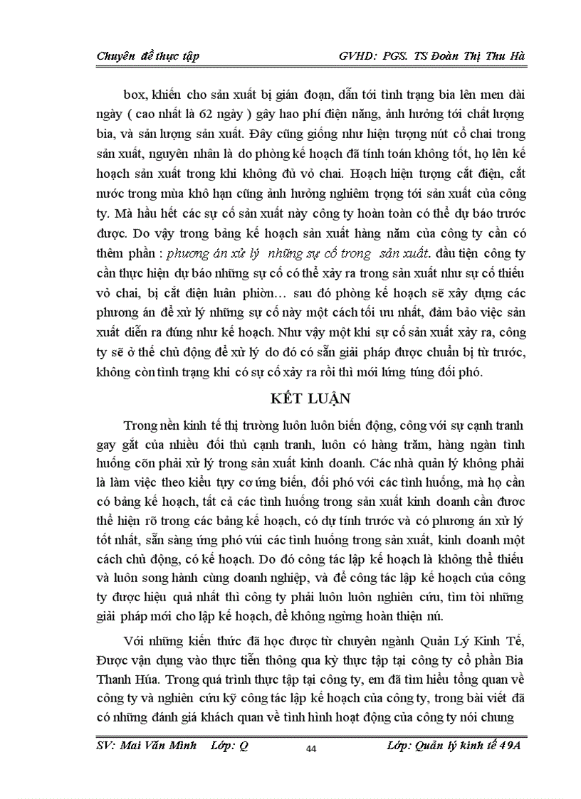 image for page Một số giải pháp hoàn thiện công tác lập kế hoạch sản xuất hàng năm tại công ty cổ phần Bia Thanh Hóa 1