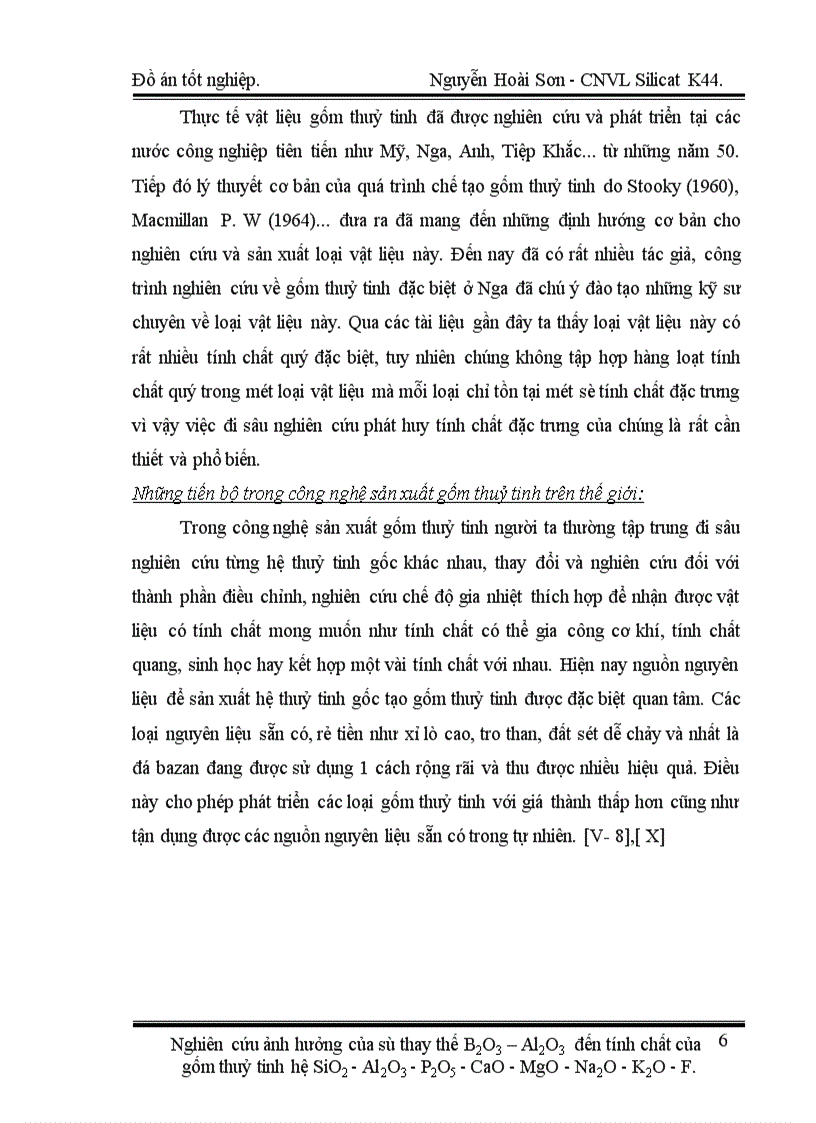 image for page Nghiên cứu ảnh hưởng của sự thay thế B2O3 Al2O3 đến tính chất của gốm thuỷ tinh hệ SiO2 Al2O3 P2O5 CaO MgO Na2O K2O F