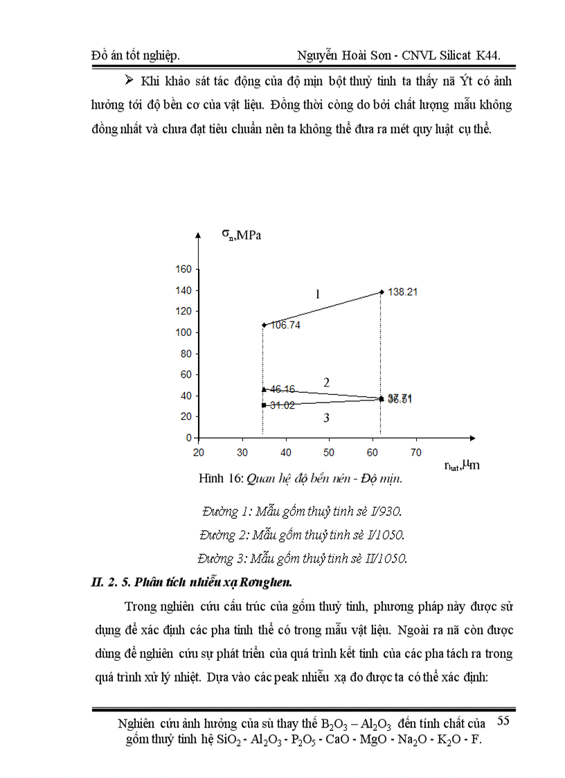image for page Nghiên cứu ảnh hưởng của sự thay thế B2O3 Al2O3 đến tính chất của gốm thuỷ tinh hệ SiO2 Al2O3 P2O5 CaO MgO Na2O K2O F