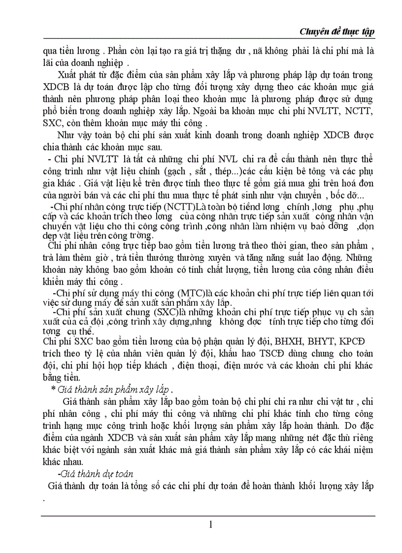 image for page Hạch toán chi phí sản xuất và tính giá thành sản phẩm trong doanh nghiệp xây lắp 1