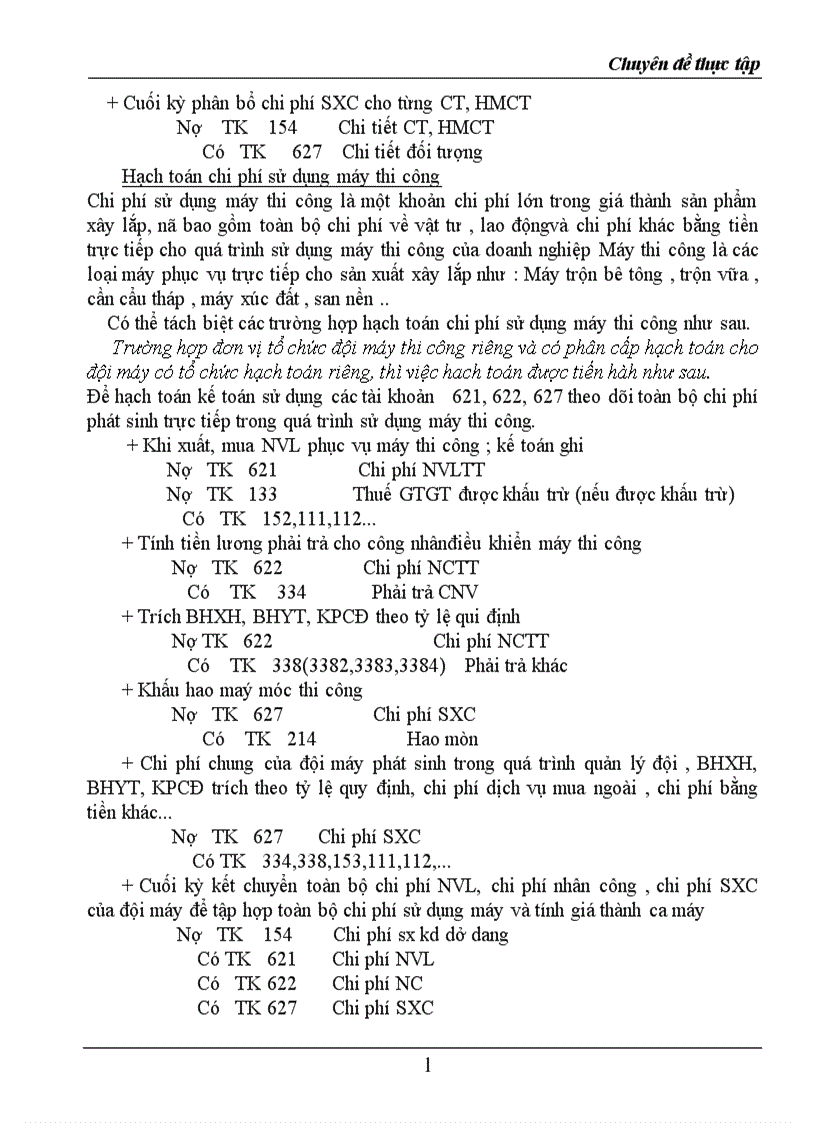 image for page Hạch toán chi phí sản xuất và tính giá thành sản phẩm trong doanh nghiệp xây lắp 1