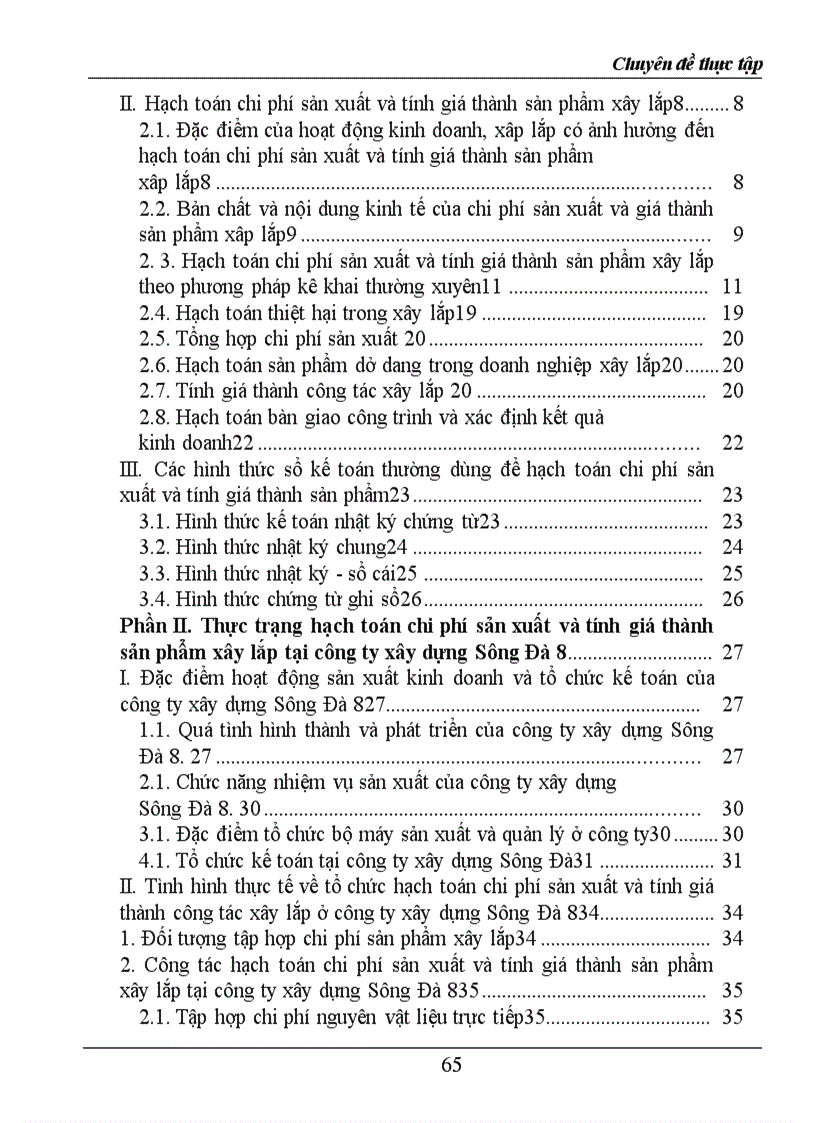 image for page Hạch toán chi phí sản xuất và tính giá thành sản phẩm trong doanh nghiệp xây lắp 1