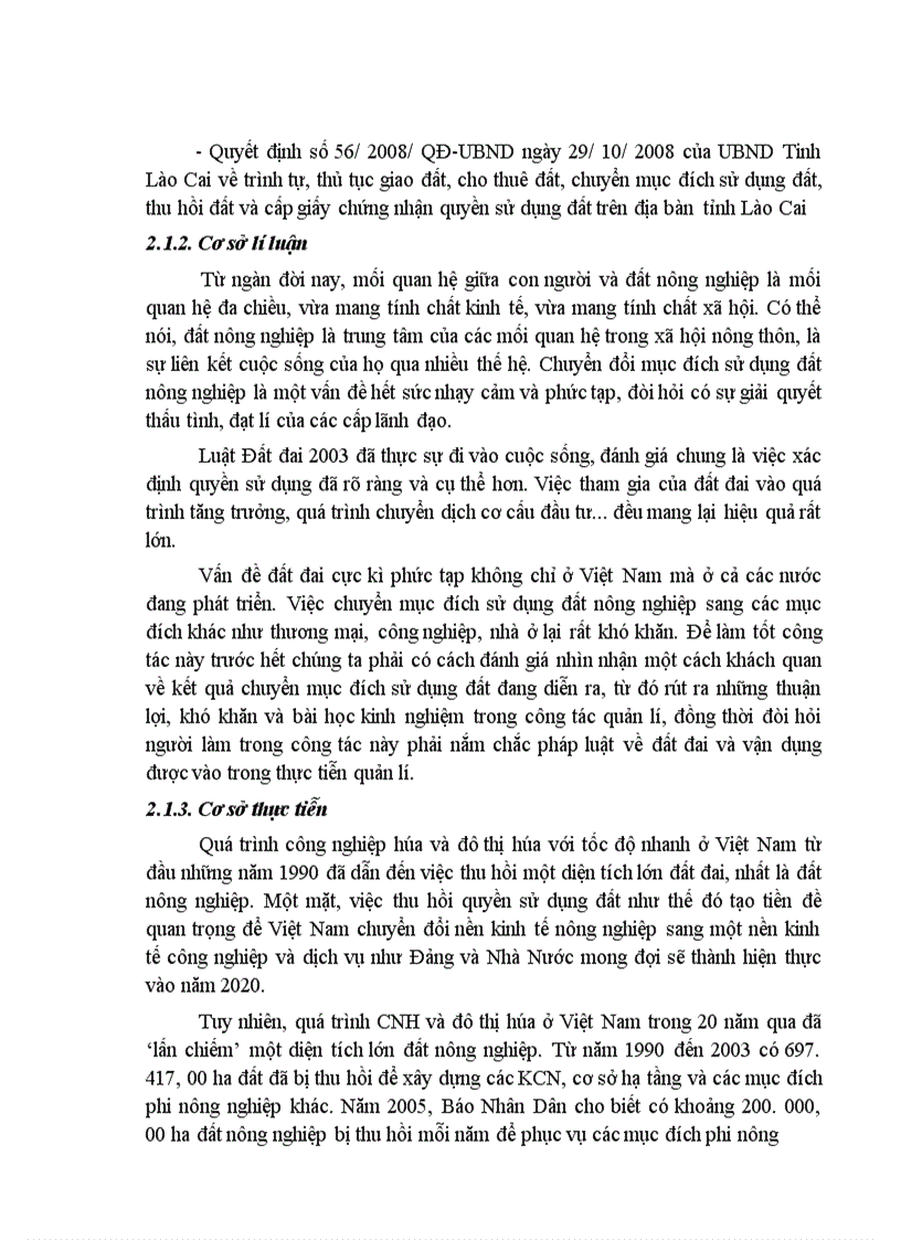 image for page Đánh giá thực trạng chuyển đổi mục đích sử dụng đất của xã Bản Vược huyện Bát Xát tỉnh Lào Cai giai đoạn 2007 2010 1