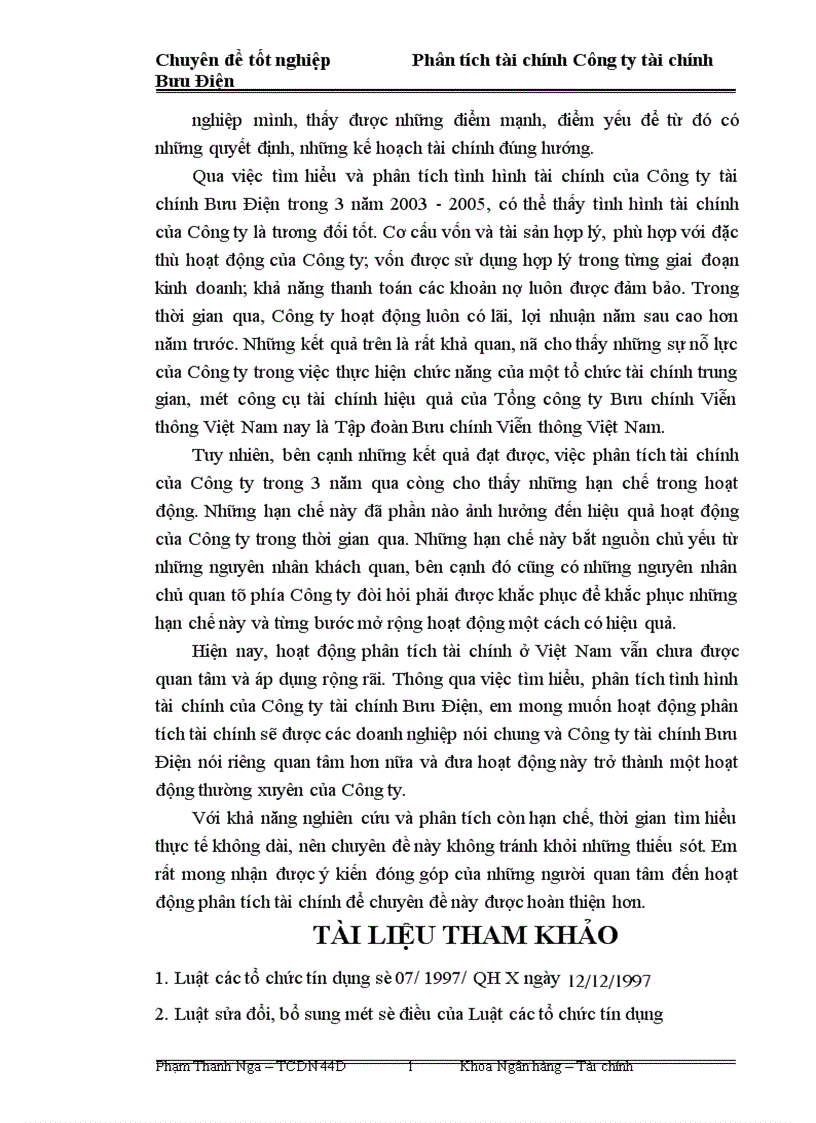 image for page Phân tích tài chính Công ty tài chính Bưu Điện