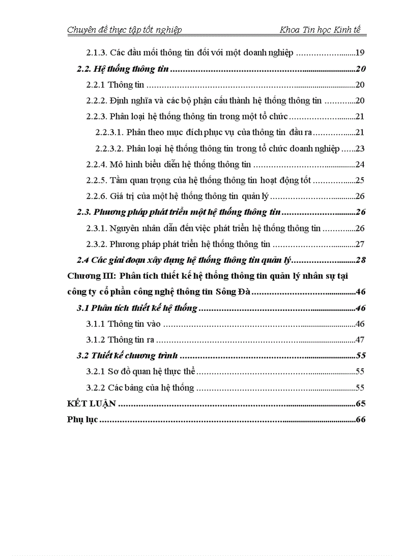 image for page Phân tích thiết kế hệ thống thông tin quản lý nhân sự tại công ty cổ phần công nghệ thông tin Sông Đà 1