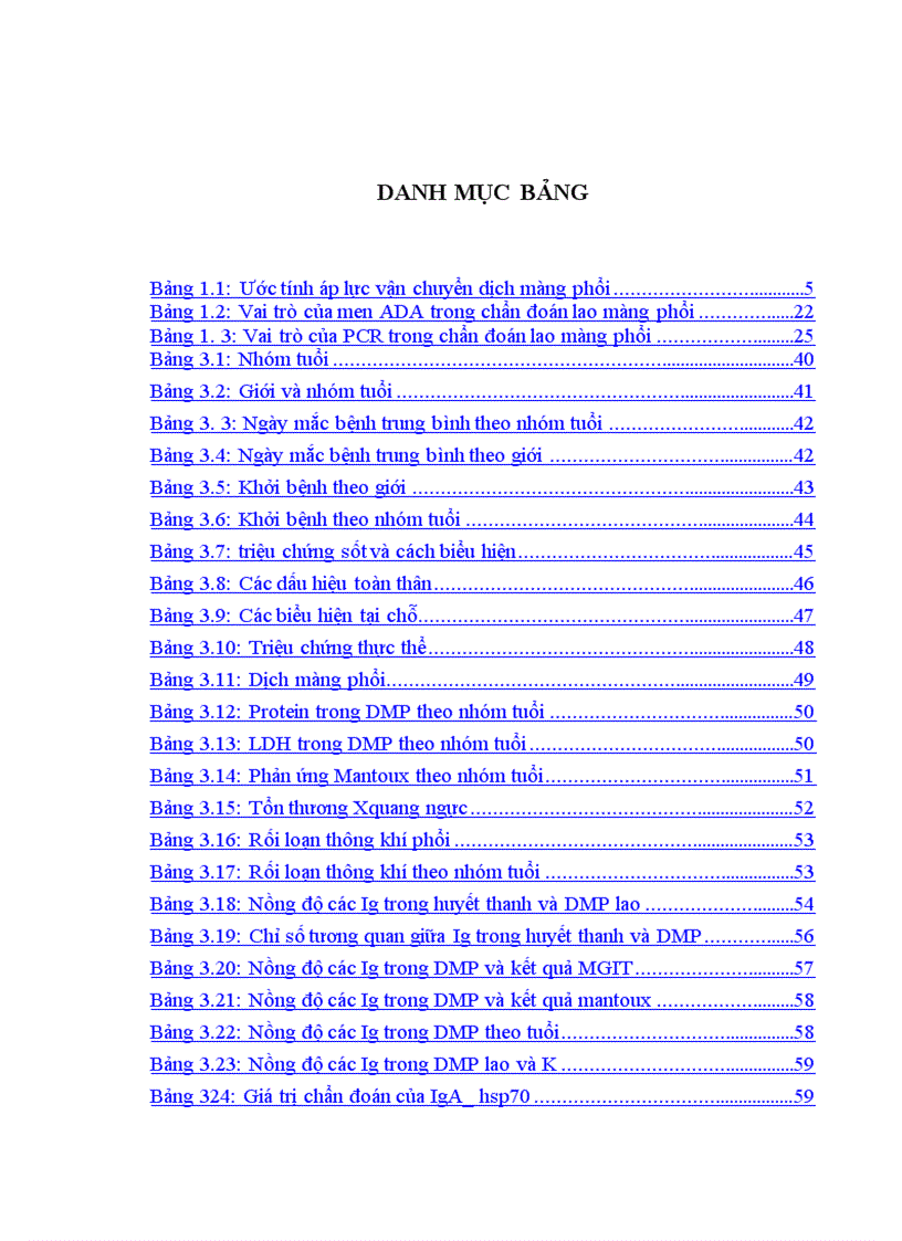 image for page Đặc điểm lâm sàng cận lâm sàng ở bệnh nhân tràn dịch màng phổi do lao