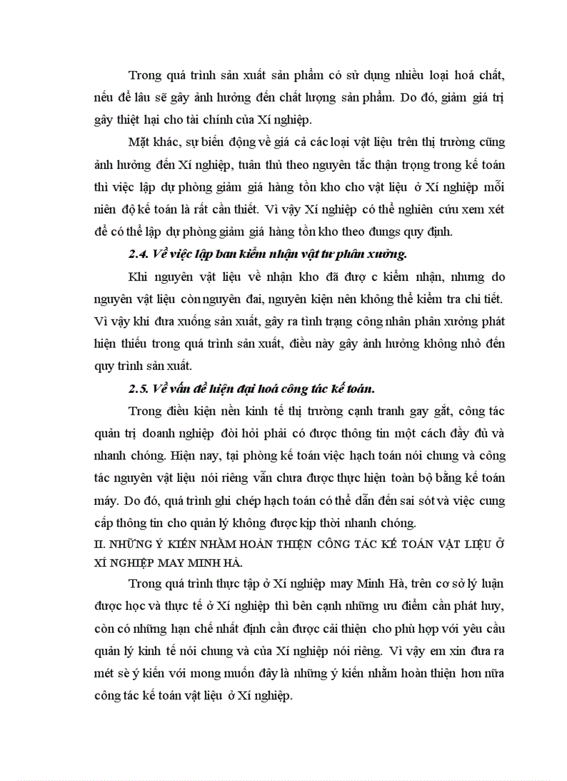 image for page Tổ chức kế toán nguyên vật liệu và phân tích tình hình quản lý sử dụng nguyên vật liệu tại Xí nghiệp may Minh Hà 1