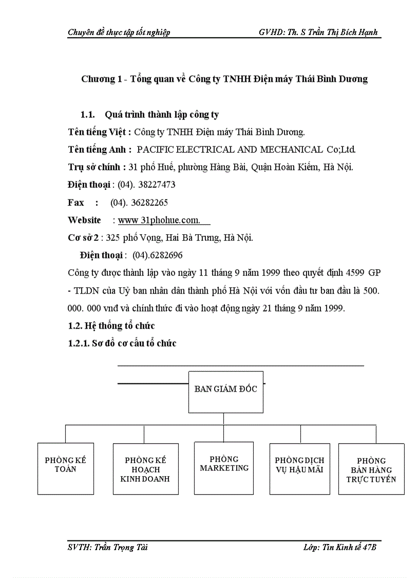 image for page Xây dựng phần mềm quản lý nhân sự tại Công ty TNHH Điện máy Thái Bình Dương 1