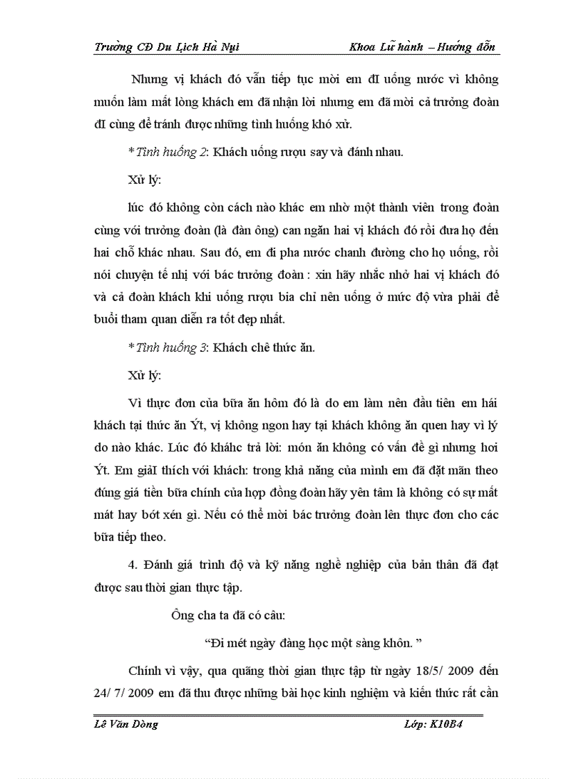 image for page Hoạt động của bộ phận hướng dẫn viên trong Công ty TNHH Thương mại và Du lịch Việt Hằng