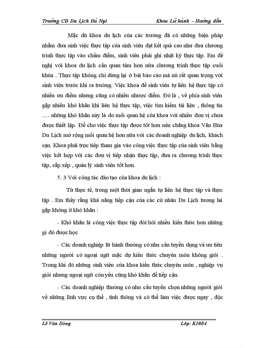 image for page Hoạt động của bộ phận hướng dẫn viên trong Công ty TNHH Thương mại và Du lịch Việt Hằng