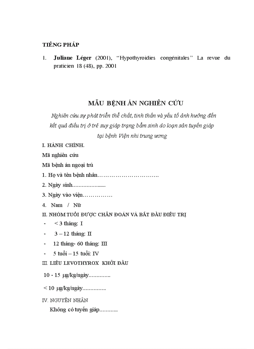 image for page Nghiên cứu sự phát triển thể chất tinh thần và yếu tố ảnh hưởng đến kết quả điều trị ở trẻ suy giáp trạng bẩm sinh do loạn sản tuyến giáp tại Bệnh viện Nhi Trung ương