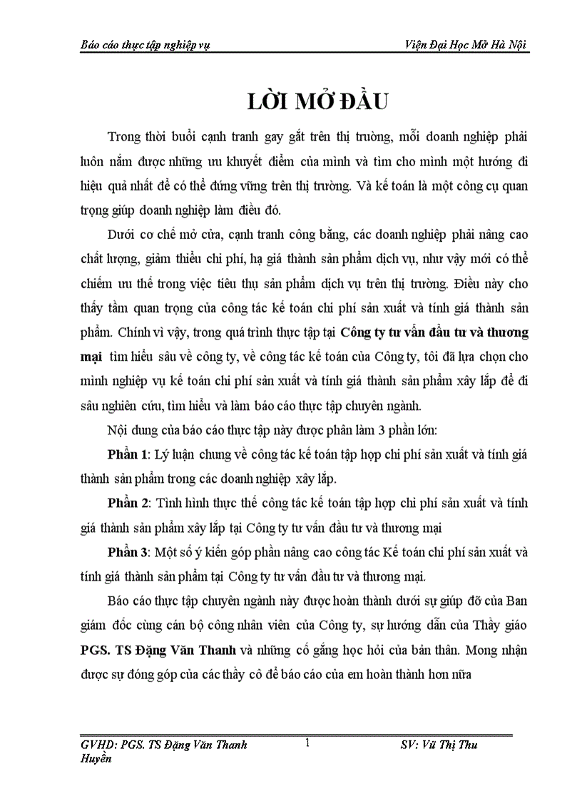 image for page Báo cáo thực tập nghiệp vụ tại Công ty tư vấn đầu tư và thương mại