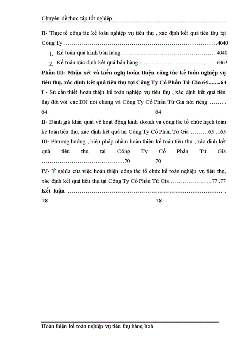 image for page Kế toán thành phẩm tiêu thụ và xác định kết quả tiêu thụ tại Công ty cổ phần Tứ Gia 1