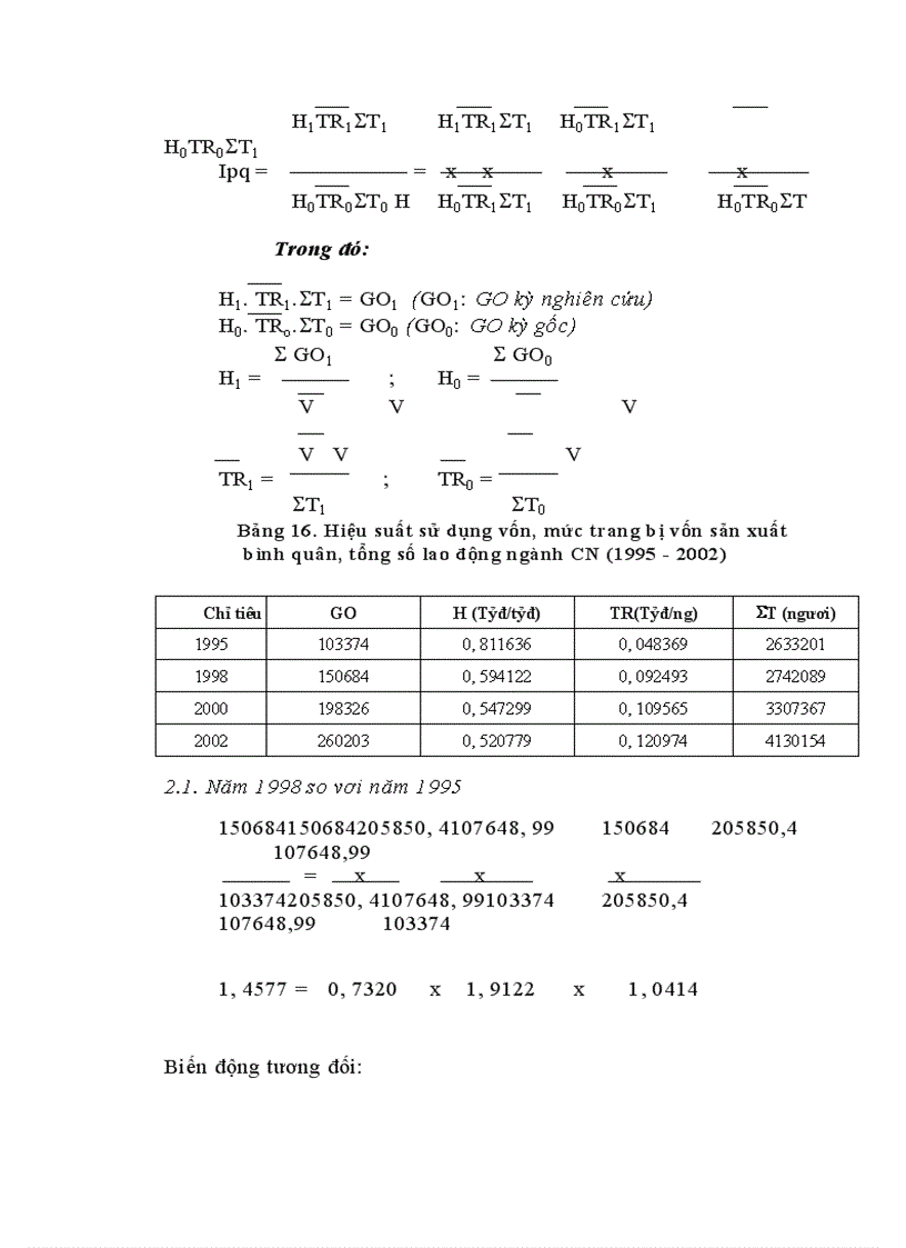 image for page Áp dụng một số phương pháp thống kê phân tích sự biến động trong sản xuất của ngành công nghiệp ở Việt Nam 1