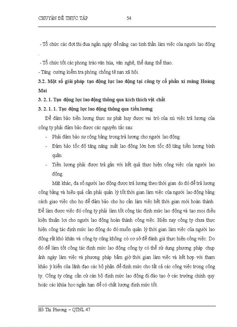 image for page Hoàn thiện công tác tạo động lực cho người lao động tại Công ty cổ phần xi măng Hoàng Mai 1