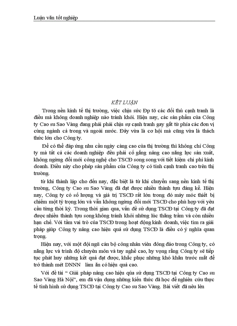 image for page Giải pháp nâng cao hiệu quả sử dụng TSCĐ tại Công ty Cao su Sao Vàng Hà Nội 1