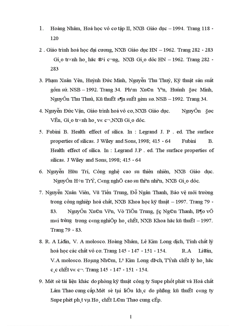 image for page Phương pháp phân tích và sơ đồ điều chế SiO2