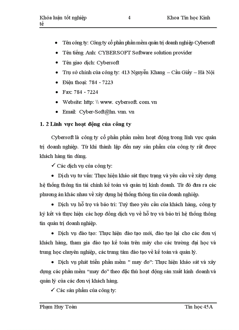 image for page Xây dựng phần mềm quản lý khách hàng tại công ty cổ phần phần mềm quản trị doanh nghiệp CyberSoft