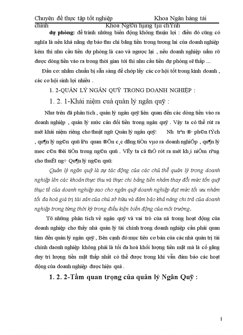 image for page Quản lý ngân quỹ tại Công ty TBGDI 1