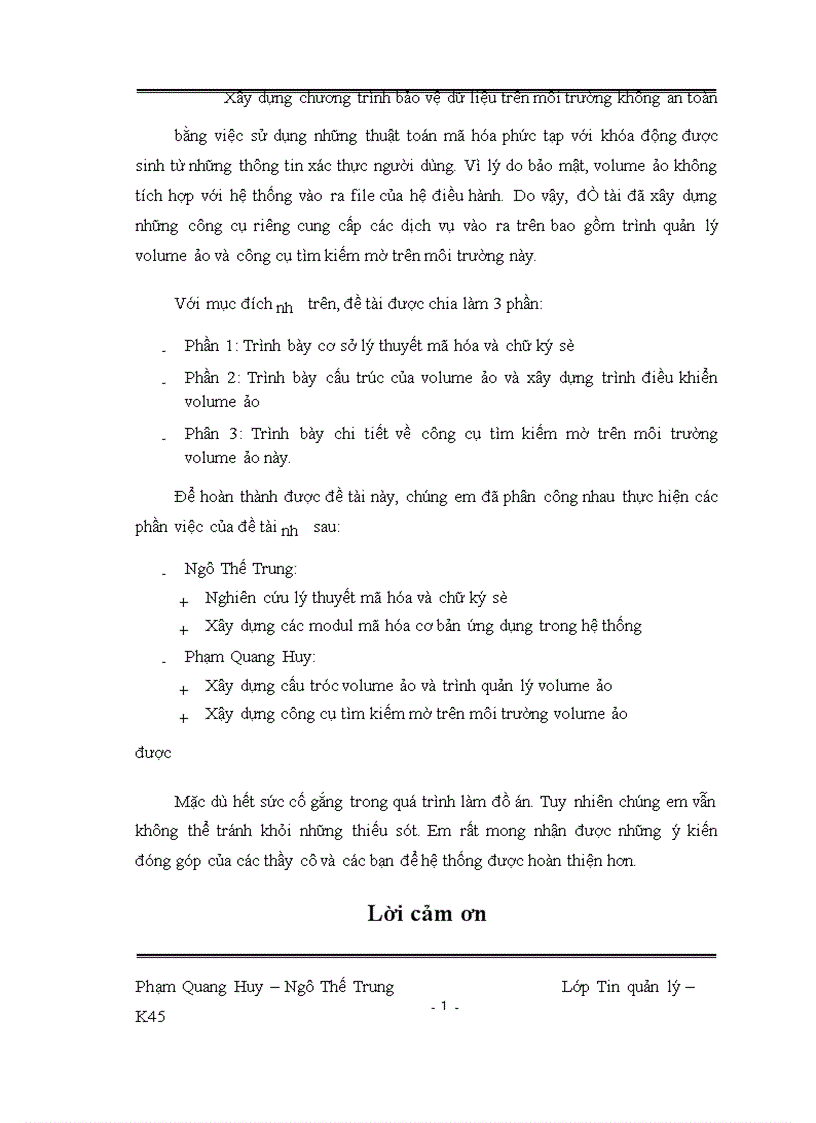 image for page Xây dựng chương trình bảo vệ dữ liệu trên môi trường không an toàn