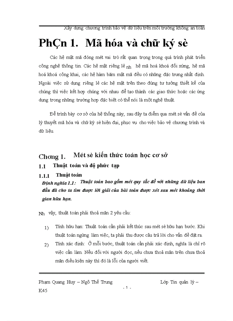 image for page Xây dựng chương trình bảo vệ dữ liệu trên môi trường không an toàn