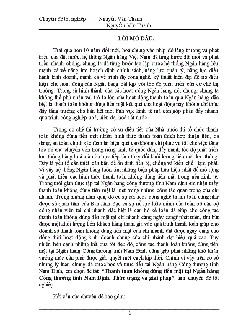 image for page Thanh toán không dùng tiền mặt tại Ngân hàng Công thương tỉnh Nam Định Thức trạng và giải pháp 1