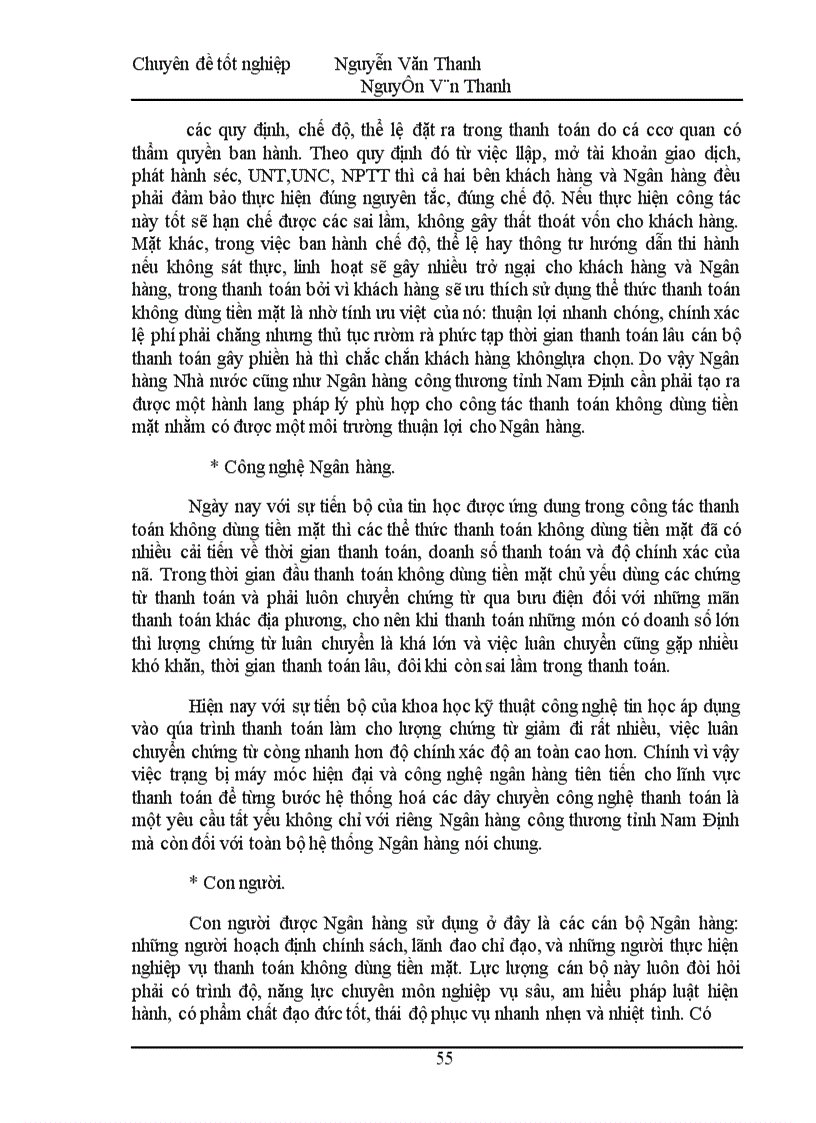 image for page Thanh toán không dùng tiền mặt tại Ngân hàng Công thương tỉnh Nam Định Thức trạng và giải pháp 1