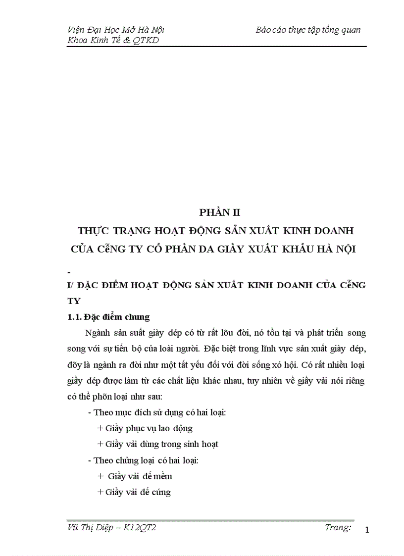 image for page Thực trạng hoạt động sản xuất kinh doanh của Công ty cổ phần da giầy xuất khẩu Hà Nội